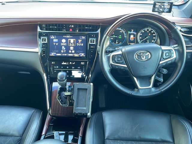 トヨタ ハリアー ハイブリッド プレミアム 福島県 2015(平27)年 11.1万km ホワイトパールクリスタルシャイン 4WD サンルーフ Blutooth バックカメラ 純正SDナビ フルセグTV ETC コーナーセンサー 車線逸脱警報 横滑り防止 純正LEDライト オートライト ドライブレコーダー前 純正モデリスタフルエアロ スペアキー　パワーバックドア