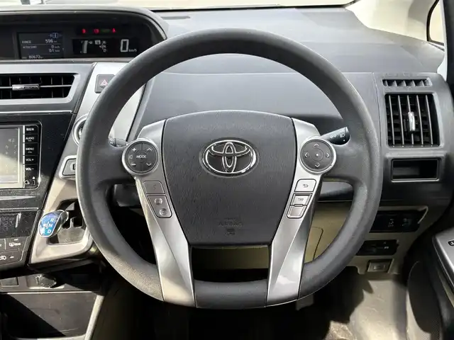 トヨタ プリウス α S Lセレクション 大分県 2015(平27)年 8.1万km スーパーホワイトⅡ ・ナビ(CD/SD/AUX/BT)/・ワンセグテレビ/・バックモニター/・ETC/・ステアリングリモコン/・スマートキー/・プッシュスタートボタン/・フロアマット/・オートエアコン/・カーテンエアバック