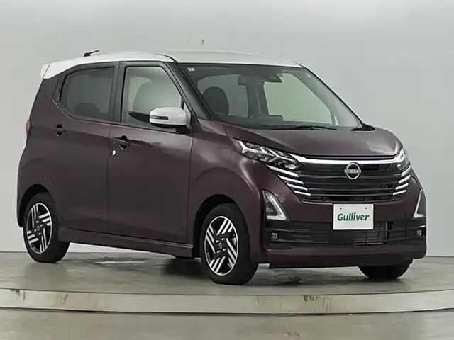 日産 デイズ HWS X プロパイロットED 愛知県 2024(令6)年 0.4万km ワインⅡ 禁煙車/純正9インチナビ/（AM/FM/Bluetooth/フルセグTV/SD）/全方位カメラ/衝突軽減ブレーキ/プロパイロット/レーンキープアシスト/レーダークルーズコントロール/オートマチックハイビーム/ETC/ドライブレコーダー/ベンチシート/LEDヘッドライト/フロントフォグランプ/オートライト/純正14インチアルミホイール/スマートキー/プッシュスタート/横滑り防止装置/電子パーキングブレーキ/オートホールド/オートエアコン
