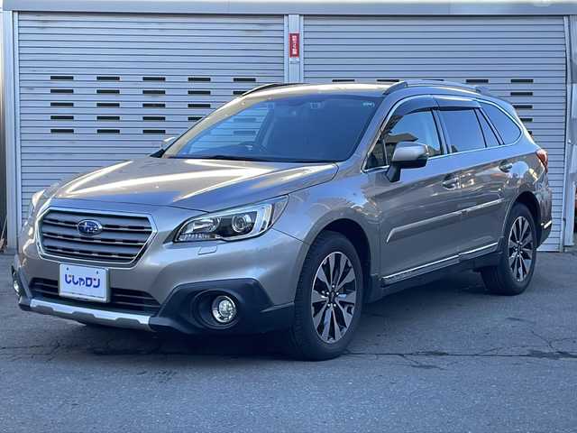 スバル アウトバック リミテッド 道央・札幌 2015(平27)年 11.3万km タングステンM (株)IDOMが運営する【じしゃロン札幌店】の自社ローン専用車両になります。こちらは現金またはオートローンご利用価格です。自社ローンご希望の方は別途その旨お申し付けください。/Panasonic製ナビ　CN‐LR800D/（フルセグ、CD、DVD、AM、FM、BTオーディオ、HDMI）/バックカメラ/プッシュスタート/ステアリングリモコン/パドルシフト/追従クルーズコントロール/レーンアシスト/アイサイト/先行車発進お知らせ機能/X－MODE/電動リアゲート/リアゲートメモリー/ヘッドライトレベライザー/レザーシート/全席シートヒーター/DN席パワーシート/D席シートメモリー/電格ウィンカーミラー/オールオートパワーウィンドウ/ETC/電動パーキング/純正フロアマット/社外ドラレコ/ルーフレール/リヤデフォッガー/新車時保証書/車両取扱説明書/ナビ取扱説明書/スペアキー