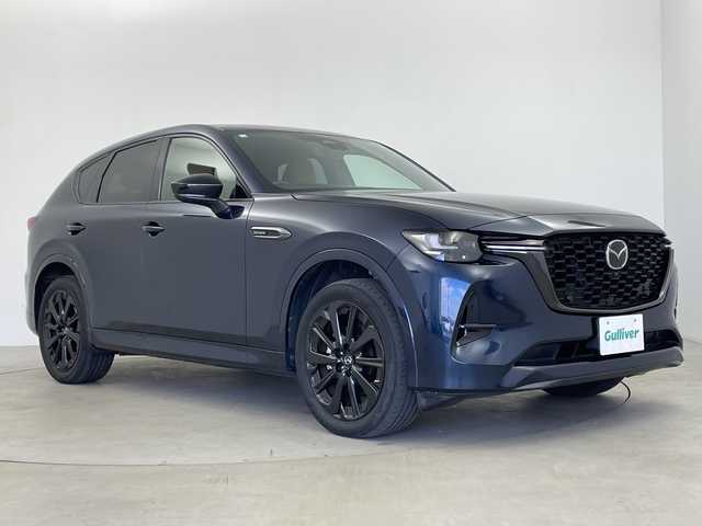 マツダ ＣＸ－６０ XD HV プレミアムスポーツ 鹿児島県 2023(令5)年 3.3万km ディープクリスタルブルーマイカ 純正SDナビ/(BT/AM/FM/フルセグTV)/ワンオーナー/4WD/ターボ/パドルシフト/アイドリングストップ/レーダークルーズコントロール/全方位カメラ/バックカメラ/パワーバックドア/サンルーフ/前後ドライブレコーダー/前席シートヒーター/前席シートエアコン/前席パワーシート/シートメモリー/前後コーナーセンサー/レーンキープアシスト/BOSEサウンドシステム/オートマチックハイビーム/ヘッドアップディスプレイ/ヒルディセントコントロール/ステアリングヒーター/ワイヤレス充電/電動パーキングブレーキ/オートホールド/革巻ステアリング/ステアリングスイッチ/純正20インチアルミホイール/純正フロアマット/純正LEDヘッドライト/保証書/取扱説明書