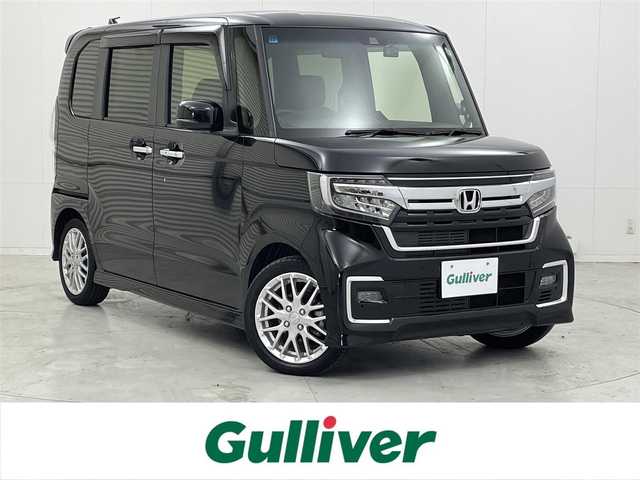 ホンダ Ｎ ＢＯＸ カスタム L ターボ 茨城県 2021(令3)年 1.4万km クリスタルブラックパール ホンダセンシング/ターボ/衝突軽減ブレーキ/レーンキープアシスト/追従型レーダークルーズ/社外SDナビ/CD/DVD/Bluetooth/SD/USB/バックカメラ/両側パワースライドドア/LEDヘッドライト/フォグランプ/スマートキー/プッシュスタート/スペアキー