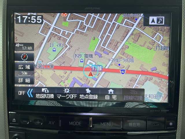 トヨタ アルファード 240S 大阪府 2013(平25)年 10万km ホワイトパールクリスタルシャイン ワンオーナー/社外9インチナビ/フルセグTV/DVD再生/Bluetoothオーディーオ/社外10.2インチ　フリップダウンモニター/両側パワースライドドア/サンルーフ/ETC/純正キセノンヘッドライト/スマートキー/スペアキー