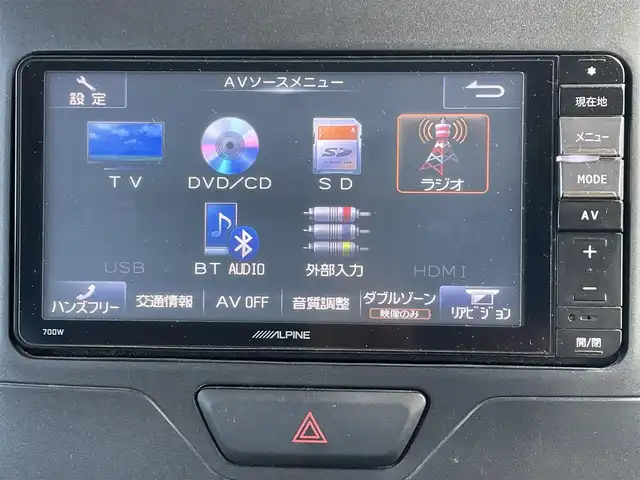ダイハツ タント X 道央・札幌 2014(平26)年 6.3万km コットンアイボリー ・4WD/・社外ナビ（CD&DVD&BT&フルセグ）/・後席社外モニター/・純正フロアマット/・片側パワースライドドア/・アイドリングストップ/・社外AW/・社外AW付きスタッドレスタイヤ/・スマートキー/・ドライブレコーダー/・ベンチシート/・フルフラットシート/・オートライト