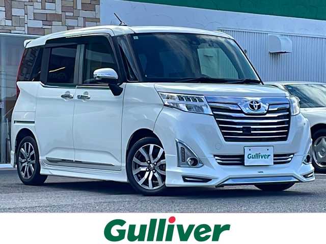 トヨタ ルーミー カスタムG－T 徳島県 2017(平29)年 7.9万km パールホワイトⅢ アルパイン9型ナビ　X9/（DISC/SD/フルセグ/BT/ラジオ）/全方位カメラ/クルーズコントロール/ETC/両側電動スライドドア/前後ドライブレコーダー/LEDヘッドライト/LEDフォグライト/オートライト/純正15インチアルミホイール/モデリスタフルエアロ/アイドリングストップ/ドアバイザー/電動格納ミラー/取扱説明書/新車時保証書