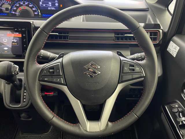 スズキ ワゴンＲ スティングレー HYBRID T 大阪府 2017(平29)年 6.7万km ブルーイッシュブラックパール3 ヘッドアップディスプレイ/純正ナビ(フルセグTV/AM/FM/CD/DVD/BT/USB/AUX/aha)/全方位カメラ(バック、サイド、フロント)/ETC/クルーズコントロール/横滑り防止装置/レーンキープアシスト/盗難防止装置/オートライト/オートマチックハイビーム/衝突被害軽減システム/アイドリングストップ/シートヒーター/ベンチシート/純正フロアマット/純正AW/スマートキー/保証書/取扱説明書