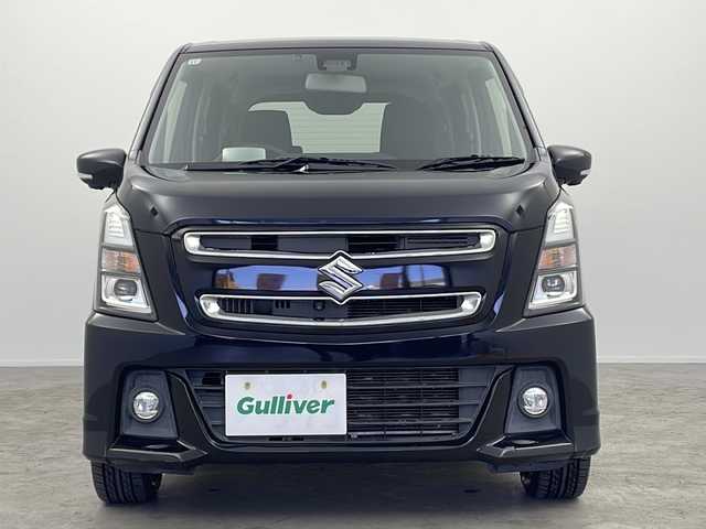 スズキ ワゴンＲ スティングレー HYBRID T 大阪府 2017(平29)年 6.7万km ブルーイッシュブラックパール3 ヘッドアップディスプレイ/純正ナビ(フルセグTV/AM/FM/CD/DVD/BT/USB/AUX/aha)/全方位カメラ(バック、サイド、フロント)/ETC/クルーズコントロール/横滑り防止装置/レーンキープアシスト/盗難防止装置/オートライト/オートマチックハイビーム/衝突被害軽減システム/アイドリングストップ/シートヒーター/ベンチシート/純正フロアマット/純正AW/スマートキー/保証書/取扱説明書