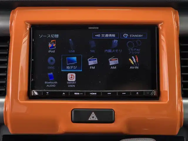 マツダ フレア クロスオーバー XS 鹿児島県 2018(平30)年 7万km パッションオレンジ ホワイト2トーン ＥＴＣ　/シートヒーター　/Ｂｌｕｅｔｏｏｔｈオーディオ　/ＫＥＮＥＯＯＤ製ＳＤナビ　/デュアルカメラブレーキサポート　/レーダーブレーキサポート　/マルチリフレクターフォグランプ　/ＬＥＤヘッドライト/フルセグテレビ/プッシュスタート/スマートキー/横滑り防止装置/純正アルミホイール(16インチ)