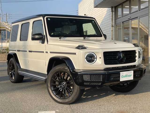 メルセデス・ベンツ ゲレンデヴァーゲン Ｇ４００ｄ マヌファクトゥーアエディション 山口県 2021(令3)年 2.4万km パール 特別仕様車/AMGライン/ラグジュアリーパッケージ/ワンオーナー/純正ナ12.3インチワイドディスプレイナビ/360°カメラ・パークトロニック/Burmestarサラウンドサウンドシステム/サンルーフ/エクスクルーシブナッパレザーシート/グロスブラックＡＭＧマルチスポーク20インチAW/前席シートヒータープラス・前席ベンチレーション・前席リラクゼーション機能付/ドライビングダイナミックシート［前席］/電動ランバーサポート［前席］/本革巻きウッドステアリング/前席／後席シートヒーター/レーダーセーフティパッケージ/アンビエントライト(64色)/ビルトインETC/電動ステップ