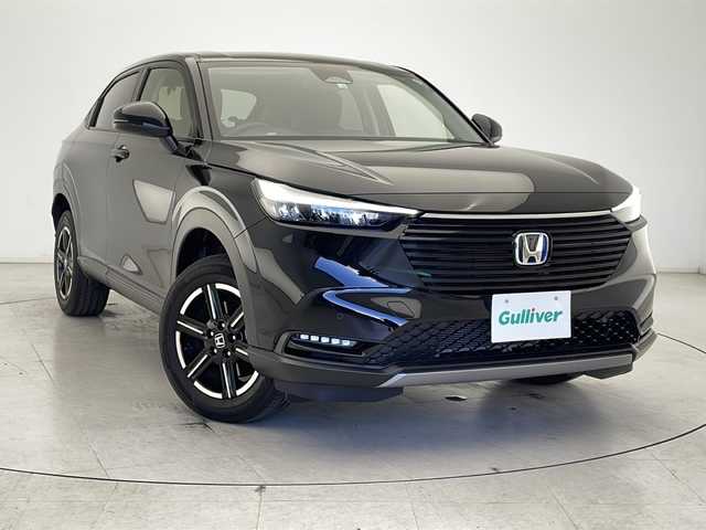 ホンダ ヴェゼル ハイブリッド e:HEV X 千葉県 2022(令4)年 2.6万km クリスタルブラックパール 社外ナビ（ＣＤ／ＢＴ／ＦＭ／ＡＭ／ＴＶ）/オートホールド/エマージェンシーブレーキ/レーンキープアシスト/クリアランスソナー/レーダークルーズコントロール/ステアリングスイッチ/パドルシフト/プッシュスタート/バックカメラ