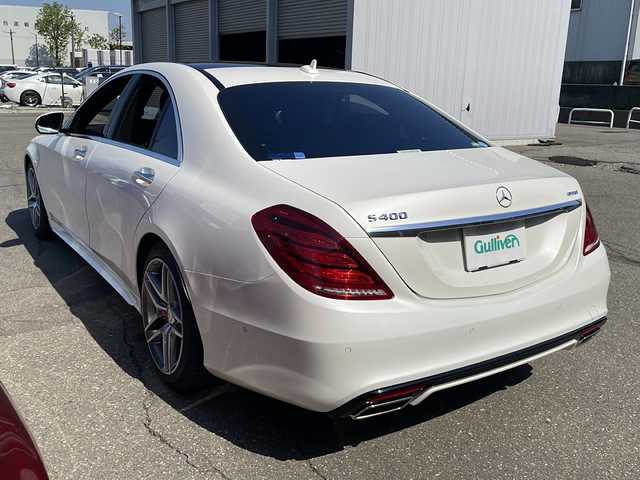 メルセデス・ベンツ Ｓ４００ ハイブリッド エクスクルーシブ AMGライン 新潟県 2016(平28)年 7.4万km ダイヤモンドホワイト レーダーセーフティパッケージ/リアシートコンフォートパッケージ/ラグジュアリーヘッドレスト/Brumesterサウンド/リアエンターテインメントシステム/スライディングルーフ/純正メモリナビ/(AM/FM/CD/DVD/SD/フルセグ/Bluetooth)/全方位モニター/パワーバックドア/アダプティブクルーズコントロール/LEDオートライト/本革シート/全席パワーシート/全席シートヒーター/エアシート/AMG19インチアルミホイール/AMGアルミホイール付夏タイヤ積込/(245/40/R20/4mm)/アンビエントライト/ブラインドスポットモニター/スマートキー/ETC