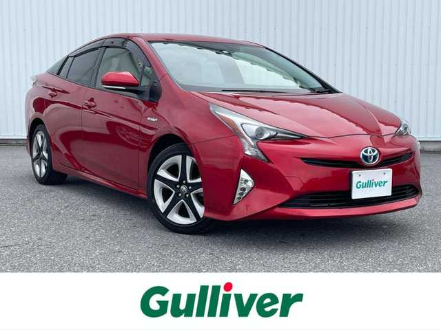 トヨタ プリウス S ツーリングセレクション 滋賀県 2016(平28)年 8.3万km エモーショナルレッド 社外SDナビ/・フルセグTV/・CD DVD /・Bluetooth/バックカメラ/スマートキー/プッシュスタート/レザーシート/シートヒーター/ステアリングリモコン/革巻きステアリング/電格ミラー/ウインカーミラー/ドアバイザー/純正フロアマット/フォグライト/LEDヘッドライト