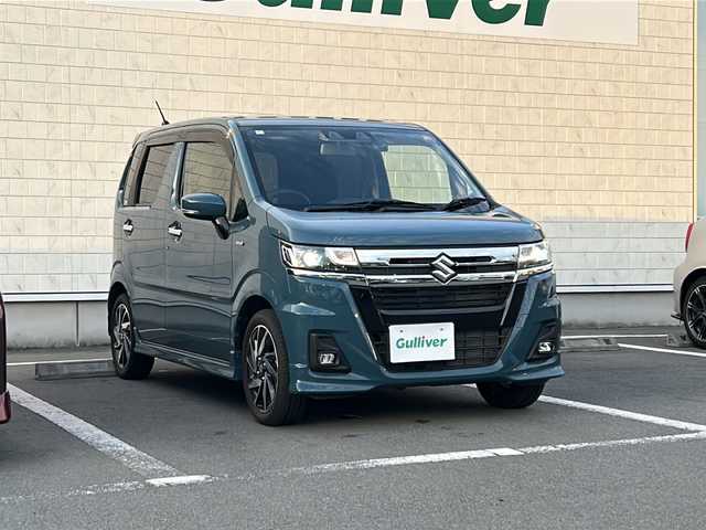 スズキ ワゴンＲ カスタムＺ HYBRID ZX 静岡県 2022(令4)年 1.9万km デニムブルーメタリック /社外ナビ/地デジTV//社外CD/DVD/Bluetooth//バックカメラ//レーダーブレーキサポート//前車追従クルーズコントロール//ドライブレコーダー前後//純正15インチAW//LEDヘッドライト//スマートキー//スペアキー//ETC