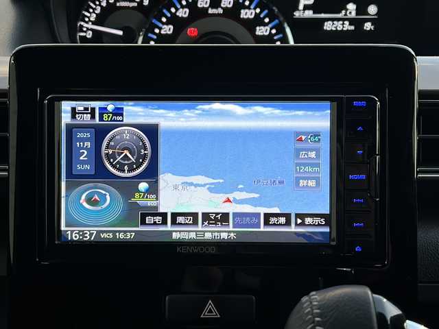 スズキ ワゴンＲ カスタムＺ HYBRID ZX 静岡県 2022(令4)年 1.9万km デニムブルーメタリック /社外ナビ/地デジTV//社外CD/DVD/Bluetooth//バックカメラ//レーダーブレーキサポート//前車追従クルーズコントロール//ドライブレコーダー前後//純正15インチAW//LEDヘッドライト//スマートキー//スペアキー//ETC