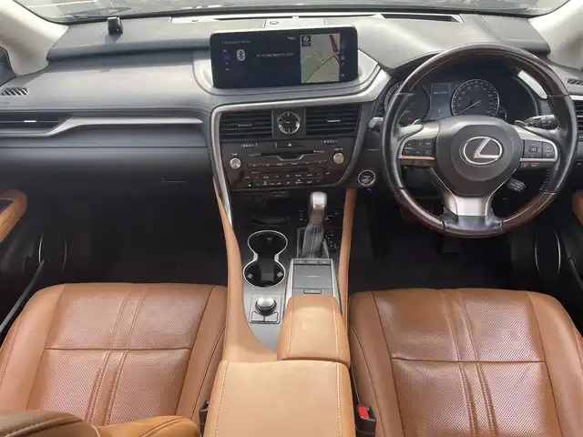 レクサス ＲＸ 450h バージョンL 千葉県 2020(令2)年 11.2万km グラファイトブラックガラスフレーク 純正ナビ(CD/DVD/BT/AUX/USB/TV/miracast)/パノラミックビューモニター/パワーシート/シートヒーター/シートベンチレーション(D/N)/ハンドルヒーター/革シート/パワーバックドア/HUD/LTA/BSM/PKSA/PKSB/RSA/パドルシフト/ビルトインETC(2.0)/純正フロアマット/AC100Vコンセント/クリアランスソナー/前方ドライブレコーダー/レーダークルーズコントロール