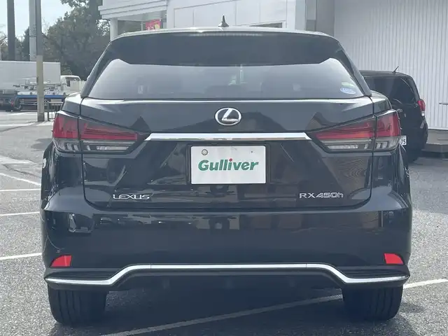 レクサス ＲＸ 450h バージョンL 千葉県 2020(令2)年 11.2万km グラファイトブラックガラスフレーク 純正ナビ(CD/DVD/BT/AUX/USB/TV/miracast)/パノラミックビューモニター/パワーシート/シートヒーター/シートベンチレーション(D/N)/ハンドルヒーター/革シート/パワーバックドア/HUD/LTA/BSM/PKSA/PKSB/RSA/パドルシフト/ビルトインETC(2.0)/純正フロアマット/AC100Vコンセント/クリアランスソナー/前方ドライブレコーダー/レーダークルーズコントロール