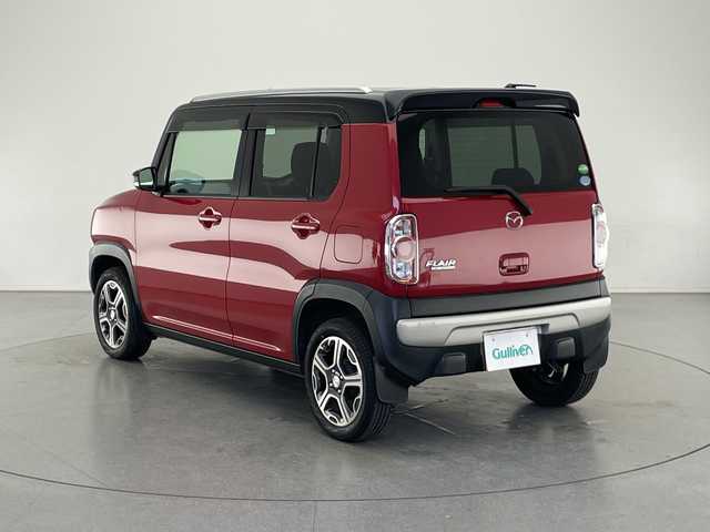 マツダ フレア クロスオーバー XS 長野県 2014(平26)年 6.7万km フェニックスレッドパール/ブラック 社外メモリナビ（型番：CA9K3）/（CD＆DVD＆SD＆USB）/バックカメラ/衝突被害軽減システム/盗難防止装置/ALPINE製フリップダウンモニター/LEDヘッドライト/フォグランプ/オートライト/シートヒーター（前席）/純正ドアバイザー/15インチ純正アルミホイール/純正フロアマット/オートエアコン/アイドリングストップ/スマートキー