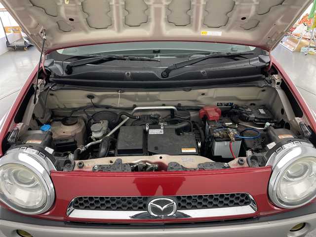 マツダ フレア クロスオーバー XS 長野県 2014(平26)年 6.7万km フェニックスレッドパール/ブラック 社外メモリナビ（型番：CA9K3）/（CD＆DVD＆SD＆USB）/バックカメラ/衝突被害軽減システム/盗難防止装置/ALPINE製フリップダウンモニター/LEDヘッドライト/フォグランプ/オートライト/シートヒーター（前席）/純正ドアバイザー/15インチ純正アルミホイール/純正フロアマット/オートエアコン/アイドリングストップ/スマートキー