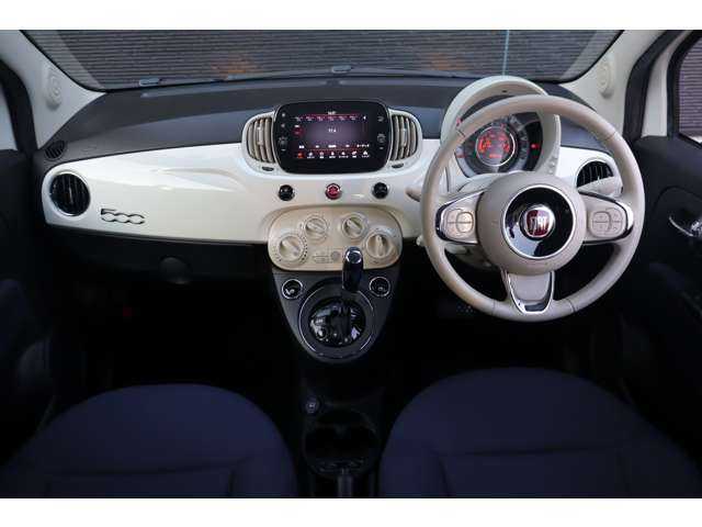 フィアット ５００ 大分県 2021(令3)年 5万km ボサノバホワイト 取扱説明書/保証書/クルーズコントロール/純正ディスプレイオーディオ/Bluetooth/CarPlay/純正フロアマット/純正ハロゲンヘッドライト/USB/パドルシフト/ETC