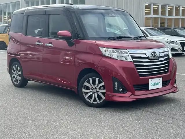 ダイハツ トール カスタムG ターボ SAⅢ 石川県 2020(令2)年 8.5万km ブラックマイカメタリック/マゼンタベリーマイカメタリック SDナビ/フルセグテレビ/Bluetooth/DVD/CD/前後ドライブレコーダー/バックカメラ/両側パワースライドドア/ビルトインETC/アイドリングストップ/プッシュスタート/保証書/取扱説明書/ドアバイザー/純正フロアマット