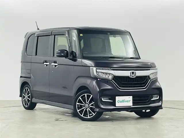 ホンダ Ｎ ＢＯＸ 福島県 2018(平30)年 9.4万km プレミアムベルベットパープル・パール ワンオーナー/ホンダセンシング　/・車線逸脱警報/・レーダークルーズコントロール/・ハンドルアシスト/・CMBS/・コーナーセンサー/純正ナビゲーション/【AM/FM/DVD/CD/Bluetooth/フルセグ】　/型番:VXU-185NBI/バックカメラ　/両側パワースライドドア　/純正ドライブレコーダー　/純正ビルトインＥＴＣ　/ハーフレザーシート/シーケンシャルウィンカー　/プッシュスタート/・スマートキー/ステアリングスイッチ/・チルトステアリング/・革巻きステアリング/純正フロアマット/ドアバイザー