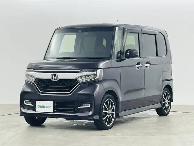 ホンダ Ｎ ＢＯＸ 福島県 2018(平30)年 9.4万km プレミアムベルベットパープル・パール ワンオーナー/ホンダセンシング　/・車線逸脱警報/・レーダークルーズコントロール/・ハンドルアシスト/・CMBS/・コーナーセンサー/純正ナビゲーション/【AM/FM/DVD/CD/Bluetooth/フルセグ】　/型番:VXU-185NBI/バックカメラ　/両側パワースライドドア　/純正ドライブレコーダー　/純正ビルトインＥＴＣ　/ハーフレザーシート/シーケンシャルウィンカー　/プッシュスタート/・スマートキー/ステアリングスイッチ/・チルトステアリング/・革巻きステアリング/純正フロアマット/ドアバイザー