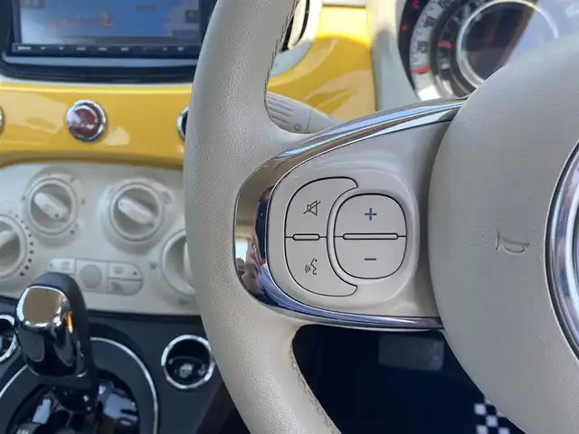フィアット ５００ ミモザ 福岡県 2020(令2)年 3.6万km ジアッロ・ジネストラ ・クルーズコントロール/・社外SDナビ/USB/Bluetooth/CD/DVD/・バックカメラ/・社外前後ドライブレコーダー/・ワンセグ/・社外ETC/・社外14AW/・リモコンキー/・シートリフター