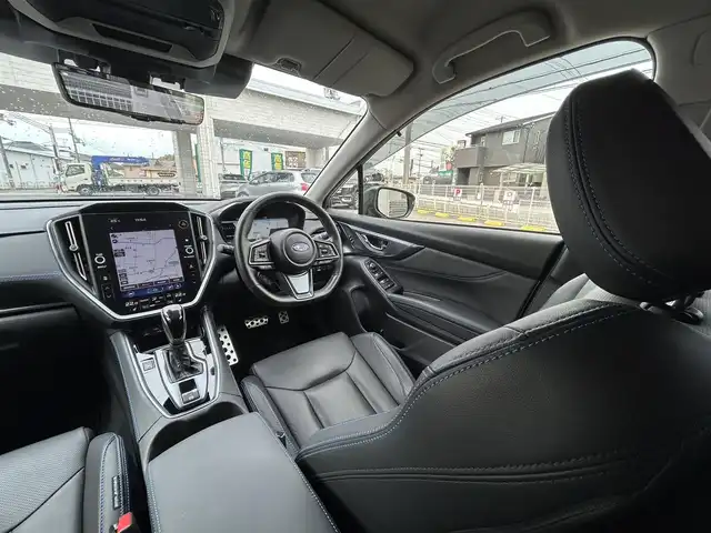 スバル レヴォーグ 1．8GT－H EX 兵庫県 2023(令5)年 3.3万km クリスタルブラックシリカ 純正11.6インチナビ/ブルーステッチ入り黒革シート/スマートリアビューミラー/12.3インチフル液晶メーター/全方位カメラ/オーディオ(Blue tooth/AM/FM)/Apple Car Play/Android Auto/パワーシート(D/N席)/電動リアゲート/ETC/前後録画ドラレコ(DRV-MR450)/アイサイト/プリクラッシュ/レーダークルコン/電動パーキングブレーキ/アイドリングストップ/SOSコール/保証書/ワンオーナー