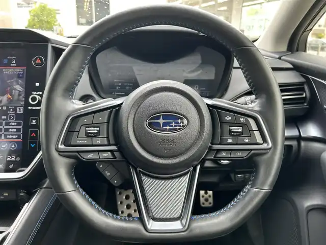 スバル レヴォーグ 1．8GT－H EX 兵庫県 2023(令5)年 3.3万km クリスタルブラックシリカ 純正11.6インチナビ/ブルーステッチ入り黒革シート/スマートリアビューミラー/12.3インチフル液晶メーター/全方位カメラ/オーディオ(Blue tooth/AM/FM)/Apple Car Play/Android Auto/パワーシート(D/N席)/電動リアゲート/ETC/前後録画ドラレコ(DRV-MR450)/アイサイト/プリクラッシュ/レーダークルコン/電動パーキングブレーキ/アイドリングストップ/SOSコール/保証書/ワンオーナー