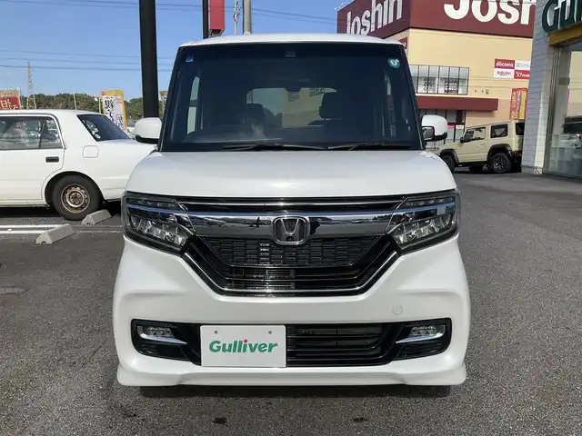 ホンダ Ｎ ＢＯＸ カスタム G L ホンダセンシング 滋賀県 2019(平31)年 6.3万km プラチナホワイトパール パナソニックメモリーナビ（CN-RE05D）/・Bluetooth・フルセグTV/バックモニター/ホンダセンシング/・安全運転支援システム/両側パワースライドドア/純正LEDヘッドライト/純正LEDフォグライト/オートライト/ビルトインETC/リアサンシェード/充電用USBポート/電動格納ウィンカーミラー/純正14AW/プッシュスタート/スマートキー/純正マット/バイザー/取説/保証証/スペアキー