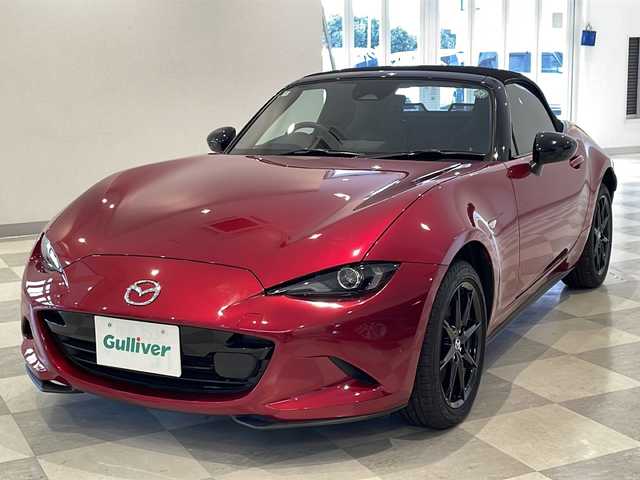 マツダ ロードスター RS 福井県 2024(令6)年 1万km ソウルレッドクリスタルM 純正8.8インチディスプレイオーディオ/フルセグTV/BT/USB/バックカメラ/BOSEサウンドシステム/i-ACTIVSENSE/・レーダークルーズコントロール/・ブラインドスポットモニタリング/・車線逸脱警報システム/・後側方接近車両検知/・スマートブレーキサポート/・交通標識認識システム/・ハイビームコントロールシステム/ハーフレザーシート/シートヒーター/オートライト/LEDヘッドライト/純正16インチアルミホイール/プッシュスタート/スマートキー