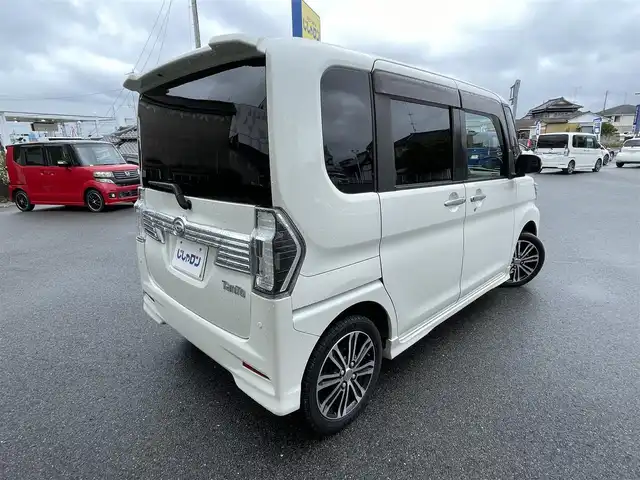 ダイハツ タント カスタム RS トップED SAⅡ 福島県 2016(平28)年 10.5万km パールホワイトⅢ (株)IDOMが運営する【じしゃロンいわき店】の自社ローン専用車両になります。こちらは現金またはオートローンご利用時の価格です。自社ローンご希望の方は別途その旨お申付け下さい/登録時走行距離104726km/純正8インチディーラーオプションナビゲーション/（AM/FM/SD/HDMI/USB)/Bluetooth接続/レザーステアリング/ステアリングスイッチ/エコアイドリングストップ/スマートアシストII/両側パワースライドドア/リアサンシェードフィルム/純正ブラックソフトレザーシート