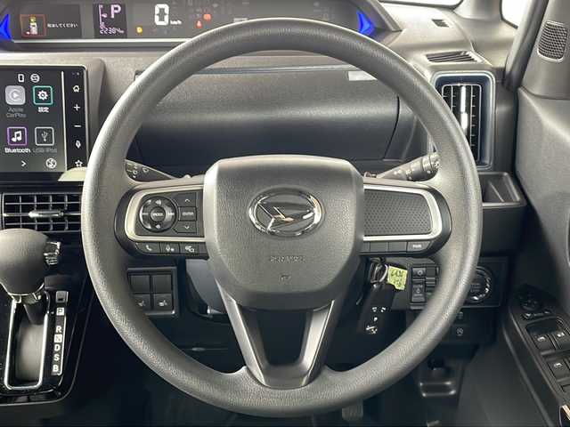 ダイハツ タント カスタム X 長野県 2023(令5)年 2.3万km クロムグレーメタリック 純正ディスプレイオーディオフルセグTV/両側パワースライドドア/ドライブレコーダー/ハーフレザーシート/シートヒーター /前後コーナーセンサー/純正１４インチアルミ/保証書/スペアキー