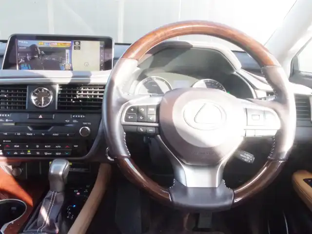 レクサス ＲＸ 450hL 岩手県 2019(平31)年 4.4万km グラファイトブラックガラスフレーク ワンオーナー/レクサスセーフティプラス/PCS/LKA/BSM/RCTA/ヘッドアップD/純正ナビ/フルセグTV/パノラマビューモニター/インテリジェントクリアランスソナー/ブラウンレザーシート/パワーシート/シートヒーター/エアシート/三眼LEDライト/パワーバックドア/DSRC/前後ドラレコ