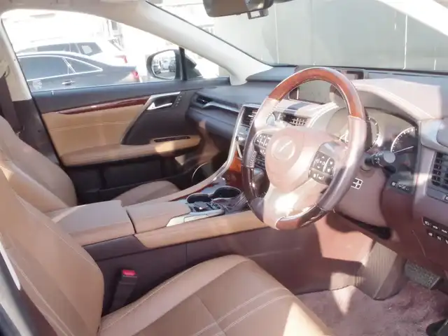 レクサス ＲＸ 450hL 岩手県 2019(平31)年 4.4万km グラファイトブラックガラスフレーク ワンオーナー/レクサスセーフティプラス/PCS/LKA/BSM/RCTA/ヘッドアップD/純正ナビ/フルセグTV/パノラマビューモニター/インテリジェントクリアランスソナー/ブラウンレザーシート/パワーシート/シートヒーター/エアシート/三眼LEDライト/パワーバックドア/DSRC/前後ドラレコ