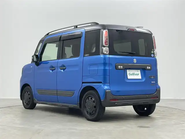 スズキ スペーシア ギア HYBRID XZターボ 埼玉県 2019(平31)年 3.2万km ブリスクブルーメタリック/ガンメタリック2トーンルーフ スズキセーフティサポート/　デュアルセンサーブレーキサポート/　車線逸脱警報/　ふらつき警報/　先行車発進お知らせ機能/社外メモリナビ（KXM-E503W）/　DTV CD DVD BT USB/両側パワースライドドア/バックカメラ/前席シートヒーター/ルーフレール/リヤサーキュレーター/ロールサンシェード/ESP（横滑り防止装置）/アイドリングストップ/エンジンスタートボタン/スマートキー/純正LEDライト＆フォグランプ/オートライト