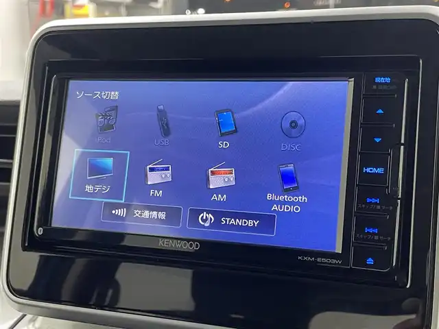 スズキ スペーシア ギア HYBRID XZターボ 埼玉県 2019(平31)年 3.2万km ブリスクブルーメタリック/ガンメタリック2トーンルーフ スズキセーフティサポート/　デュアルセンサーブレーキサポート/　車線逸脱警報/　ふらつき警報/　先行車発進お知らせ機能/社外メモリナビ（KXM-E503W）/　DTV CD DVD BT USB/両側パワースライドドア/バックカメラ/前席シートヒーター/ルーフレール/リヤサーキュレーター/ロールサンシェード/ESP（横滑り防止装置）/アイドリングストップ/エンジンスタートボタン/スマートキー/純正LEDライト＆フォグランプ/オートライト