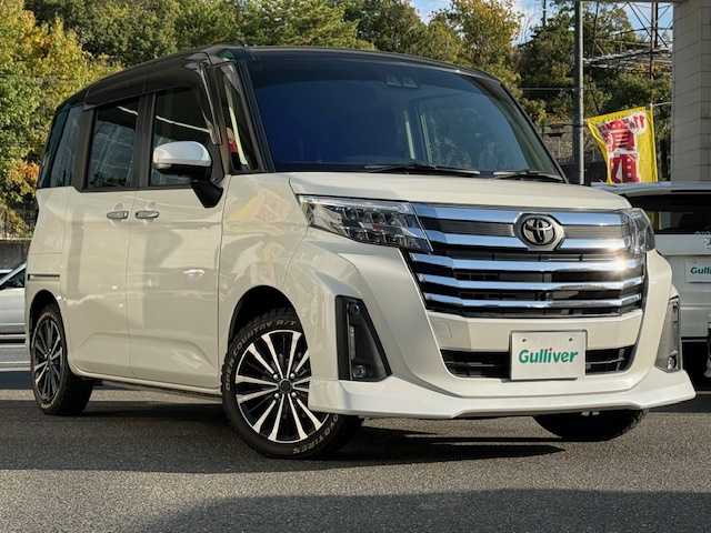 ダイハツ トール カスタムG ターボ 大阪府 2023(令5)年 2.2万km ブラックマイカメタリック/パールホワイトⅢ 2トーン /禁煙車//社外SDナビ/CN-F109GD//Bluetooth/CD/DVD/USB/iPod//フルセグテレビ//全方位カメラ・バックカメラ//アダクティブクルーズコントロール//両側パワースライドドア//純正フロアマット//社外15インチアルミホイール//ETC//前後コーナーセンサー//サンシェード//ドアバイザー//LEDヘッドライト//スペアキー×1