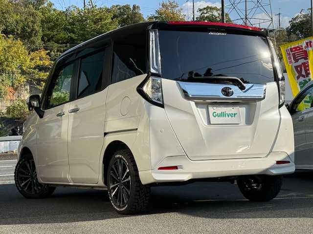 ダイハツ トール カスタムG ターボ 大阪府 2023(令5)年 2.2万km ブラックマイカメタリック/パールホワイトⅢ 2トーン /禁煙車//社外SDナビ/CN-F109GD//Bluetooth/CD/DVD/USB/iPod//フルセグテレビ//全方位カメラ・バックカメラ//アダクティブクルーズコントロール//両側パワースライドドア//純正フロアマット//社外15インチアルミホイール//ETC//前後コーナーセンサー//サンシェード//ドアバイザー//LEDヘッドライト//スペアキー×1