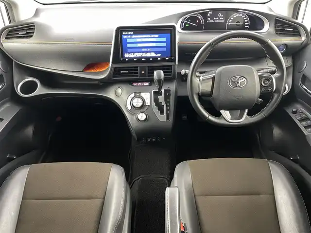 トヨタ シエンタ ハイブリッド G クエロ 福島県 2018(平30)年 4.1万km ヴィンテージブラウンパールクリスタルシャイン/ホワイトパールクリスタルシャイン トヨタセーフティセンス　/・衝突軽減ブレーキ　/・車線逸脱警報装置　/・オートハイビーム　/クリアランスソナー/純正９インチナビゲーション　/・型式：NSZT-Y68T/・TV/BT/CD/DVD/AM・FM/HDMI/・バックカメラ/・ETC/クルーズコントロール/前後ドライブレコーダー/両側パワースライドドア/革巻きステアリング/・ステアリングスイッチ/・ステアリングヒーター/シートヒーター/プッシュスタート/・スマートキー/LEDライト/・フォグライト/・オートライト/フロアマット/純正ドアバイザー/電装格納ミラー