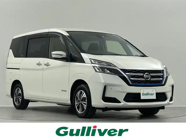 日産 セレナ e－パワー XV 埼玉県 2019(令1)年 4.3万km ブリリアントホワイトパール 純正９型ナビ　後席モニター　両側電動パワースライドドア　全方位カメラ　ＢＳＭ　禁煙　ＬＥＤ　ドラレコ　衝突軽減シレーンアシスト　オートライト　コーナーセンサー　クルコン　アイドリングストップ プッシュスタート 純正１５ＡＷ