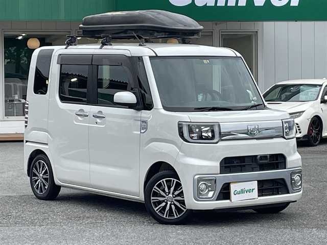 ダイハツ ウェイク X ファインセレクション SA 千葉県 2016(平28)年 7.3万km パールホワイトⅢ ワンオーナー/スマートアシスト/・衝突軽減ブレーキ/・誤発進抑制機能/社外SDナビ【CN-RS02WD】/・CD/DVD/MSV/Bluetooth/フルセグTV/バックカメラ/左後パワースライドドア/右後イージークローザードア/スマートキー/純正14インチアルミホイール/純正LEDヘッドライト/フォグランプ/ETC/社外ルーフBOX/ドアバイザー/サイドエアバッグ/新車時保証書＆取扱説明書