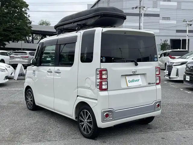 ダイハツ ウェイク X ファインセレクション SA 千葉県 2016(平28)年 7.3万km パールホワイトⅢ ワンオーナー/スマートアシスト/・衝突軽減ブレーキ/・誤発進抑制機能/社外SDナビ【CN-RS02WD】/・CD/DVD/MSV/Bluetooth/フルセグTV/バックカメラ/左後パワースライドドア/右後イージークローザードア/スマートキー/純正14インチアルミホイール/純正LEDヘッドライト/フォグランプ/ETC/社外ルーフBOX/ドアバイザー/サイドエアバッグ/新車時保証書＆取扱説明書