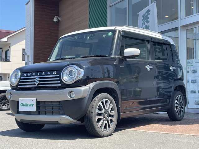 スズキ ハスラー Jスタイル Ⅱ ターボ 道央・札幌 2016(平28)年 4.8万km ブルーイッシュブラックパール 登録時走行距離47201ｋｍ/　４　W　D　/寒冷地仕様/ターボ車/純正メモリナビ（CD/FM/AM/BT)/フルセグ（走行中視聴不可）/バックカメラ/全周囲カメラ/アイドリングストップ/クルーズコントロール（追従走行なし）/ドアバイザー/プッシュスタート/ウィンカーミラー/ETC/MTモード付AT/スペアキー×１/ドライブレコーダー/ベンチシート/純正フロアマット/シートヒーター（運転席）/ルーフレール/横滑り防止装置/レーンキープアシスト/盗難防止装置/衝突軽減ブレーキ/オートライト/ダウンヒルアシストコントロール/ミラーヒーター/ステアリングスイッチ/電動格納ミラー/バニティミラー/フォグランプ/パドルシフト