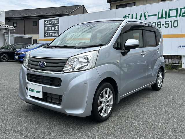 スバル ステラ G スマートアシスト 山口県 2017(平29)年 2.6万km ブライトシルバーメタリック 社外CD/USB/AUX/純正１４インチアルミホイール/オートライト/オートハイビーム/ヘッドライトレベライザー/右前席シートヒーター/衝突被害軽減ブレーキ/横滑り防止/アイドリングストップ/スマートキー×２/純正フロアマット/純正ドアバイザー/電動格納ドアミラー(オート機能付き)