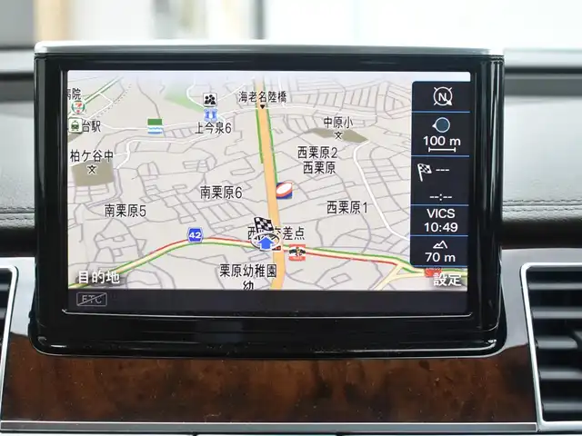 アウディ Ａ８ L 4．0 TFSI クワトロ 神奈川県 2014(平26)年 6.7万km 黒 純正ナビ/全方位カメラ/後席モニター/サンルーフ/レザーシート/パワーシート/エアーシート/シートヒーター/クルーズコントロール/社外２１インチAW/スマートキー/プッシュスタート