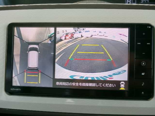 ダイハツ ムーヴ キャンバス X メイクアップ リミテッド SAⅢ 宮崎県 2018(平30)年 6.1万km パールホワイトⅢ/ナチュラルベージュマイカメタリック 2トーン 【 Smart Assist III 】/・衝突回避支援ブレーキ機能/・衝突警報機能（対車両・対歩行者）/・車線逸脱警報機能/・誤発進抑制制御機能/・先行車発進お知らせ機能/・コーナーセンサー（前方・後方）/・オートハイビーム/純正SDナビ/フルセグテレビ/パノラマモニター/フロント・サイド・バックカメラ/Bluetooth/USB/HDMI/DVD再生可能/両側パワースライドドア/ドライブレコーダー/オートライト/ETC/ドライブレコーダー/オートライト/スマートキー2個/純正フロアマット