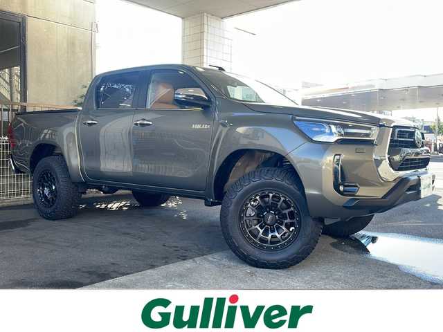 トヨタ ハイラックス Z 京都府 2022(令4)年 2.9万km オキサイドブロンズM ワンオーナー/社外11インチSDナビ/（フルセグTV・CD・DVD・BT）/バックカメラ/左サイドカメラ/レーダークルーズコントロール/衝突軽減システム/レーンキープアシスト/コーナーセンサー前後/社外17インチAW/LEDヘッドライト/ETC2.0/スペアキー有/保証書/取扱説明書