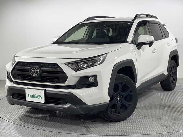 トヨタ ＲＡＶ４ アドベンチャー オフロードPKG 広島県 2021(令3)年 4.9万km スーパーホワイトⅡ ALPINE９型ナビ　/レーダークルーズコントロール　/バックカメラ　/フルセグ　/シートヒーター　/エアシート　/パワーシート　/レーンキープアシスト　/オートハイビーム　/衝突軽減ブレーキ　/ステアリングヒーター/純正18インチアルミホイール(225/60/R18)/エアバック（運転席/助手席/サイド/カーテン）