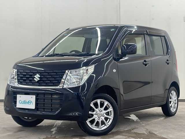 スズキ ワゴンＲ FX 道央・札幌 2016(平28)年 3.3万km ブルーイッシュブラックパール3 /4WD//5MT//純正CDオーディオ//オートエアコン//リモコンキー//シートヒーター//アイドリングストップ//ETC//ヘッドライトレベライザー//電動格納ミラー//純正フロアマット//純正ドアバイザー//スペアキー//取扱説明書//冬タイヤ積み込み/  (155/65/R14、2mm、純正CP)